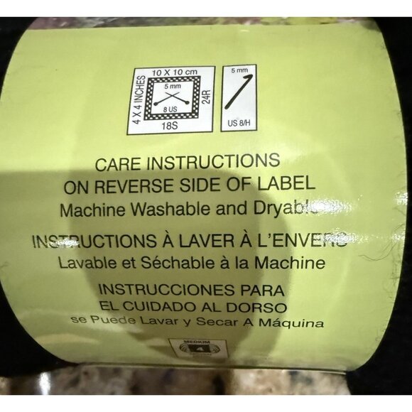 Mary Maxim Starlette Blue/Black Lot Of 5 Skeins~180/190 Yards Each - Picture 7 of 7